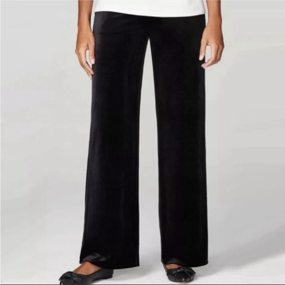 J Jill black Velour straight leg leggings pants size 3X NWT
